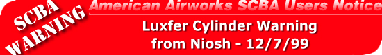 Luxfer Cylinder Warning