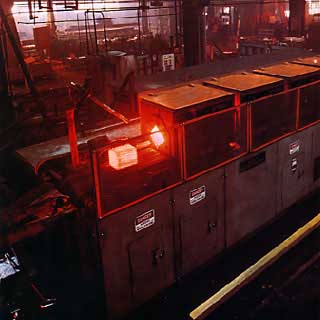 The Slug Is Heated In The Furnace