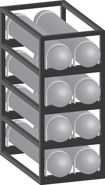 8 Bottle ASME Cylinder Rack - AC70047HHD8