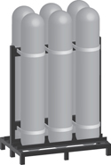 ASME 6 Cylinder Rack - AC70050VHD6-1