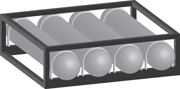 Horizontal ASME 4 Cylinder Rack - AC70051HHD4-1