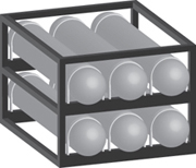 6 Cylinder ASME Vessel Rack - AC70051HHD6